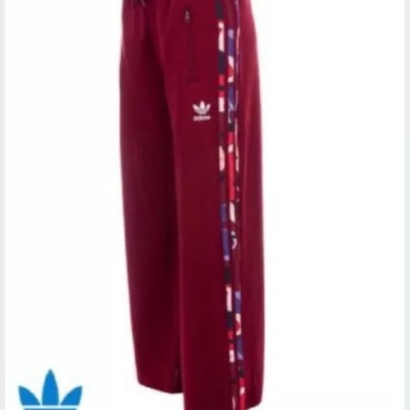ADIDAS OG Rita Ora Sailor Burgundy Wide Pant Sz S - Picture 3 of 6